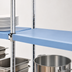 Thumbnail image #3 for QuadPLUS Solid Blue Polymer Shelf Mat with Chrome Wire Frame, 48 x 21 Inches