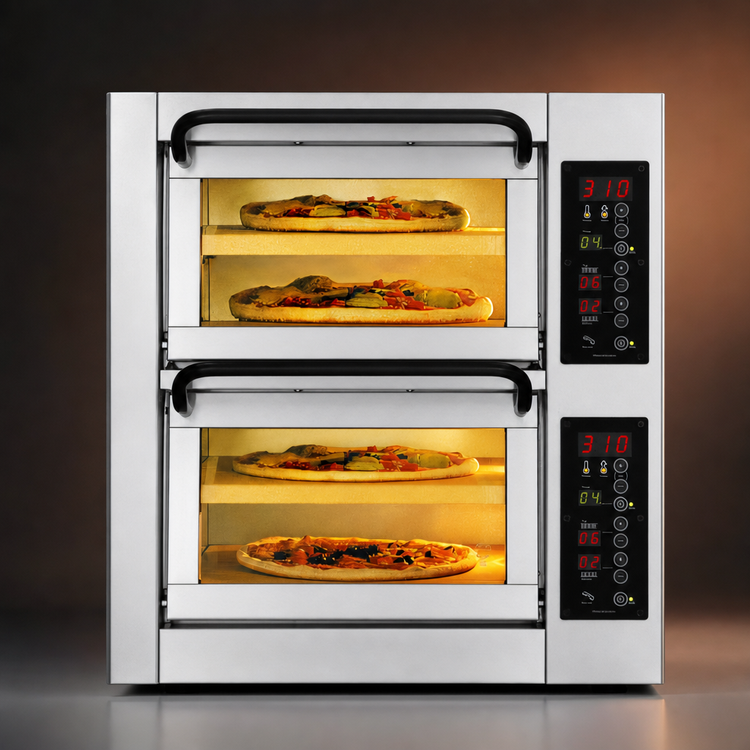 Product image #3 for PizzaMaster PM 552ED-4 Countertop Electric Dual-Chamber Pizza Oven