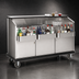 Thumbnail image #4 for Advance Tabco Freestanding Heavy Duty Portable Bar with Doors and Ice Bin, 74 3/8 Inch Wide, Black Mica Laminate