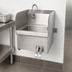 Thumbnail image #3 for John Boos Pro-Bowl Wall-Mounted Stainless Steel Hand Sink with Apron, 14 x 10 x 5 Bowl, Faucet Included