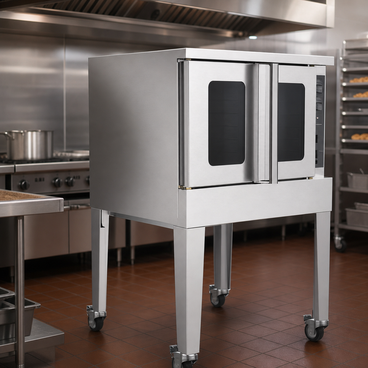 Product image #3 for BakeMax BASCO5G Single Deck Full-Size Gas Convection Oven, 9 Full-Size Pan Capacity