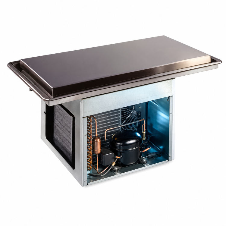 Product image #3 for Atlas Metal WF-6 Self-Contained Drop-In Frost Top, 80-1/4" Wide