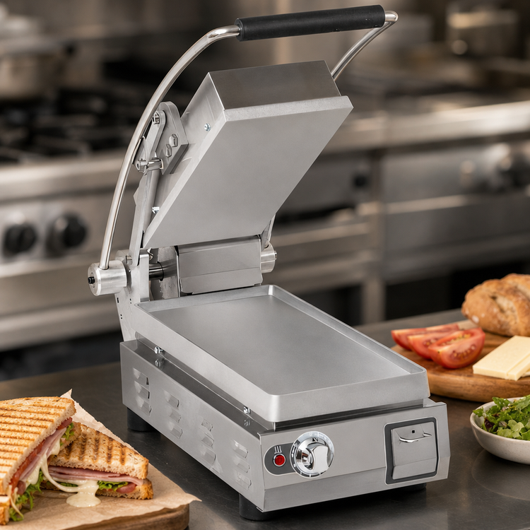 Product image #3 for Pro-Max 2.0 7.5-Inch x 14.2-Inch Smooth Cast Iron Sandwich Grill, 120V