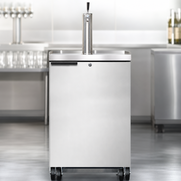 Product image #3 for Continental Refrigerator 24-Inch Stainless Steel Back Bar Keg Cooler, 8 Cu. Ft., 1 Column, R-290
