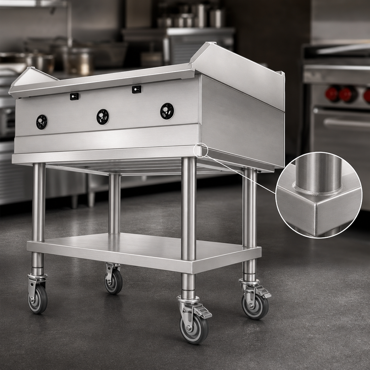 Product image #3 for 72-Inch Stainless Steel Counterline Equipment Stand with Undershelf