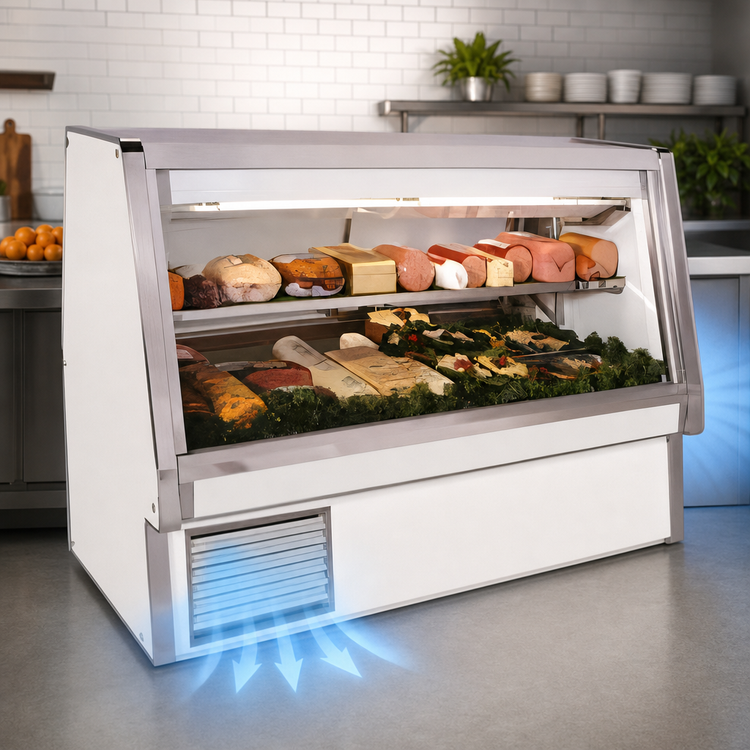 Product image #3 for Howard-McCray 34E Series 100.5-Inch Self-Contained Deli Meat & Cheese Service Case, Straight Glass, LED Lighting