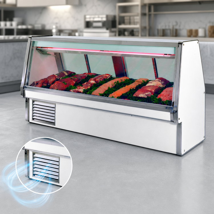 Product image #3 for Howard-McCray 34E Series 76-1/2-Inch Wide Red Meat Service Case with Self-Contained Refrigeration