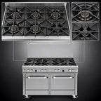 Thumbnail image #3 for Southbend (Middleby) Ultimate 4484AC-7L 48-Inch Commercial Gas Range with 6 Open Burners, Convection Oven & Cabinet Base