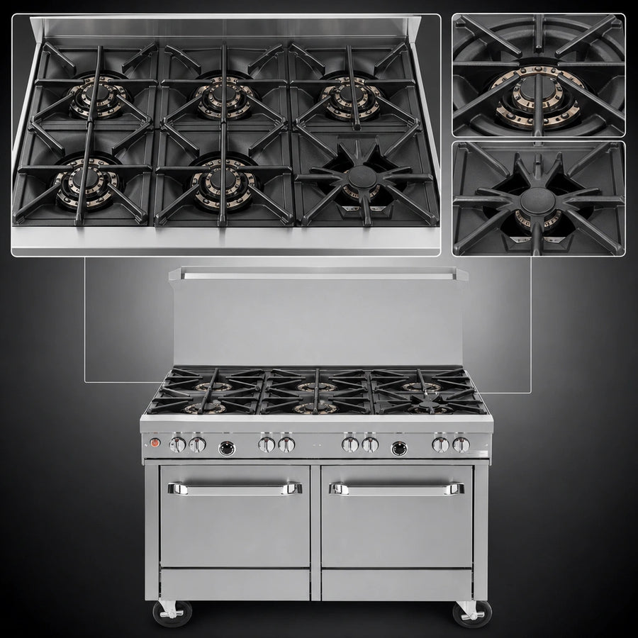 Six-Burner Top Layout