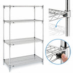 Thumbnail image #3 for Metro Super Erecta A336C Stationary 4-Shelf Chrome Wire Shelving Starter Unit, 36 x 18 x 63 Inches