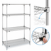 Thumbnail image #3 for Metro Super Adjustable Super Erecta Stationary 4-Shelf Wire Shelving Starter Unit, 36 x 18 x 63 Inches, Chrome Plated