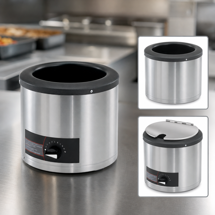 Product image #3 for Vollrath Cayenne SS-4 Round Countertop Wet Food Warmer, 4-1/8 Qt, 120V
