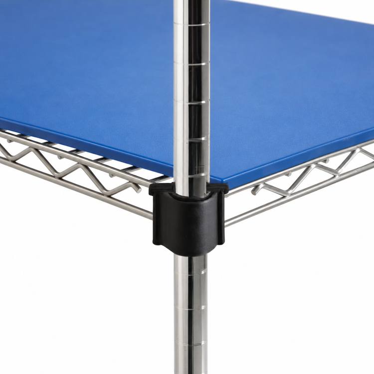 Product image #3 for Eagle Group QuadPlus 72" x 24" Solid Blue Polymer Shelf Mat with Quad-Adjust Wire Frame
