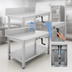 Thumbnail image #3 for John Boos ADA Adjustable-Height Stainless Steel Work Table with 5-Inch Backsplash and Fixed Undershelf, 60 x 30 Inches