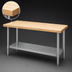 Thumbnail image #3 for Eagle Group 72-Inch x 30-Inch Hardwood Top Work Table with Galvanized Undershelf