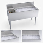 Thumbnail image #3 for Krowne Royal Series KR19-M48R-10 48-Inch Underbar Combination Ice Bin with Right-Side 110-lb Bin, 6-Bottle Storage & 10-Circuit Cold Plate