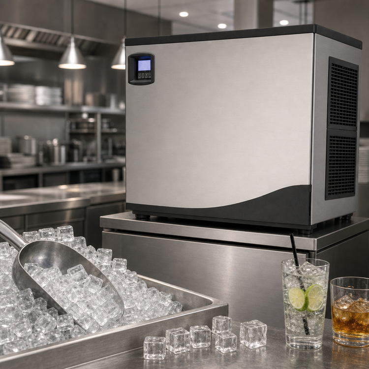 Product image #3 for Maxx Ice 30-Inch Modular Air-Cooled Full Dice Cube Ice Maker, 521 lb/Day, Self-Contained