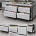 Thumbnail image #3 for Turbo Air PRO Series Two-Section 4-Drawer Freezer Chef Base with Stainless Steel Flat Top