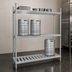 Thumbnail image #3 for Advance Tabco 42-Inch Aluminum 3-Shelf Keg Rack, 4-Keg Capacity