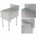 Thumbnail image #4 for Top Shelf TSF Series 23-Inch Freestanding Stainless Steel Underbar Drainboard with Backsplash