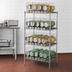 Thumbnail image #3 for Eagle Group 4-Tier Chrome-Plated Steel Can Rack Storage System, Holds 128 #10 Cans