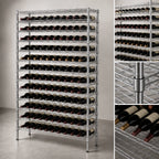 Thumbnail image #3 for Quantum WR86-1448WSC Wire Cradle Wine Rack, 204-Bottle Capacity, Chrome Plated, 48 x 14 x 86 Inches