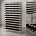 Thumbnail image #3 for Quantum Wire Cradle Wine Shelving Unit, 204-Bottle Capacity, Chrome Plated, 48 x 14 x 86 Inches