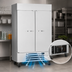 Thumbnail image #3 for Beverage Air Horizon Series Two-Section Reach-In Freezer, 52-Inch Wide, Bottom-Mounted Self-Contained, 46.2 Cu. Ft., Solid Doors