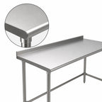 Thumbnail image #3 for Eagle Group BlendPort® BPT-2448STB-UT 48 x 24-Inch 430 Stainless Steel Work Table with Rolled Edge and 1-1/2-Inch Rear Upturn