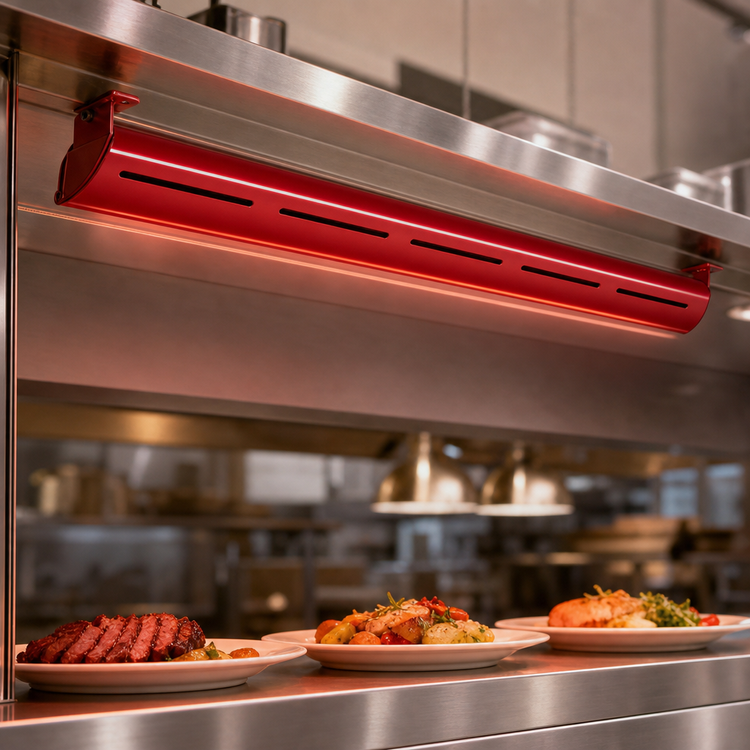 Product image #3 for Hatco Glo-Ray Curved Infrared Strip Heater, 24-Inch, 350W Standard Watt, Aluminum Housing