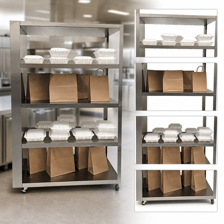 Product image #3 for Nemco 4-Shelf Stainless Steel To-Go Shelf