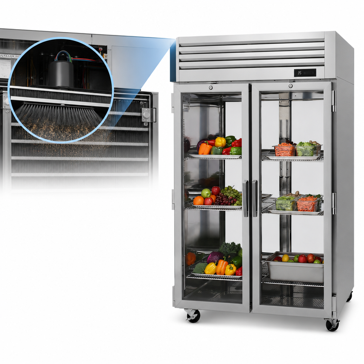 Product image #3 for Turbo Air PRO Series Pass-Thru Two-Section Reach-In Refrigerator, 53.87 Cu. Ft., Top-Mount, Glass/Solid Doors