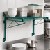 Thumbnail image #3 for Quantum Cantilever Wall-Mount Wire Shelf Kit, Single Shelf, 24 x 21 Inch, Green Epoxy Antimicrobial Finish
