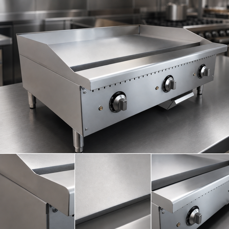 Product image #3 for Comstock-Castle 24-Inch Countertop Electric Griddle with 1-Inch Chrome-Coated Griddle Plate