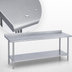 Thumbnail image #3 for Duke 120 Inch x 30 Inch Stainless Steel Work Table with 1-1/8 Inch Straight Riser and Undershelf