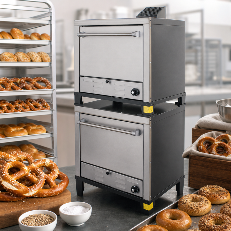 Product image #4 for Peerless Two-Deck Gas Countertop Bake Oven for Pretzels and Bagels