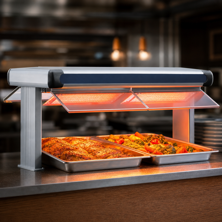 Product image #3 for Hatco Glo-Ray Designer Dual Infrared Strip Heater, 45.5 Inch Wide, High Wattage, 6 Inch Spacing