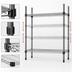 Thumbnail image #3 for Eagle Valu-Master Quad-Adjust 72-Inch x 24-Inch Wire Shelf, Pewter Gray Epoxy, 600 lb. Capacity