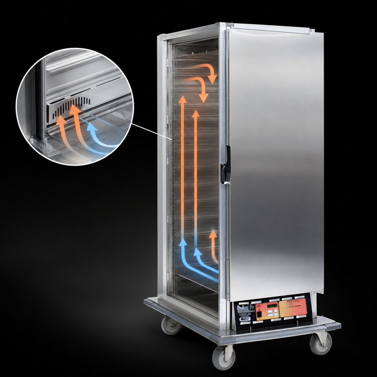 Product image #3 for Panco Full-Size Heated/Proofing Transport Cabinet, Narrow Width, Non-Insulated, Universal Slides