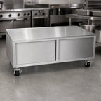 Thumbnail image #4 for Klinger's Trading ES-CABINET3049 Enclosed Stainless Steel Equipment Stand Cabinet, Marine Edge, Casters, 49 x 30 x 24 Inches