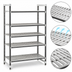 Thumbnail image #3 for Cambro Camshelving Elements XTRA 5-Tier Vented Stationary Starter Shelving Unit, 18 x 42 x 72 Inches, Speckled Gray