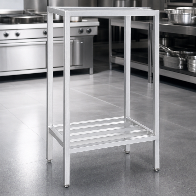 Product image #3 for Channel Manufacturing Lifetime Tough 2-Shelf Tubular Dunnage Shelving, 48 x 24 x 64 Inches, Aluminum