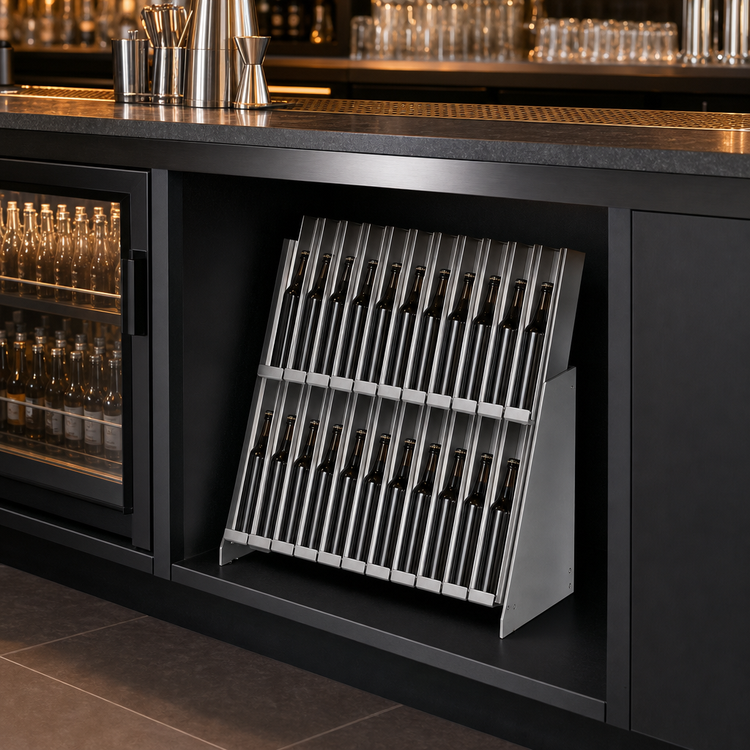 Product image #3 for Eagle Spec-Bar Underbar Mini Bottle Rack, 24 x 24 Inches, 510 Mini Bottle Capacity