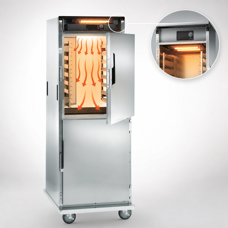 Product image #3 for Cres Cor Mobile Heated Pass-Thru Insulated Holding Cabinet, 32 Full-Size Sheet Pan Capacity