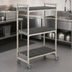 Thumbnail image #4 for Camshelving Premium Series 3-Tier Mobile Drying Rack Cart, 24 x 48 x 75-1/4 Inches, 84-Tray Capacity