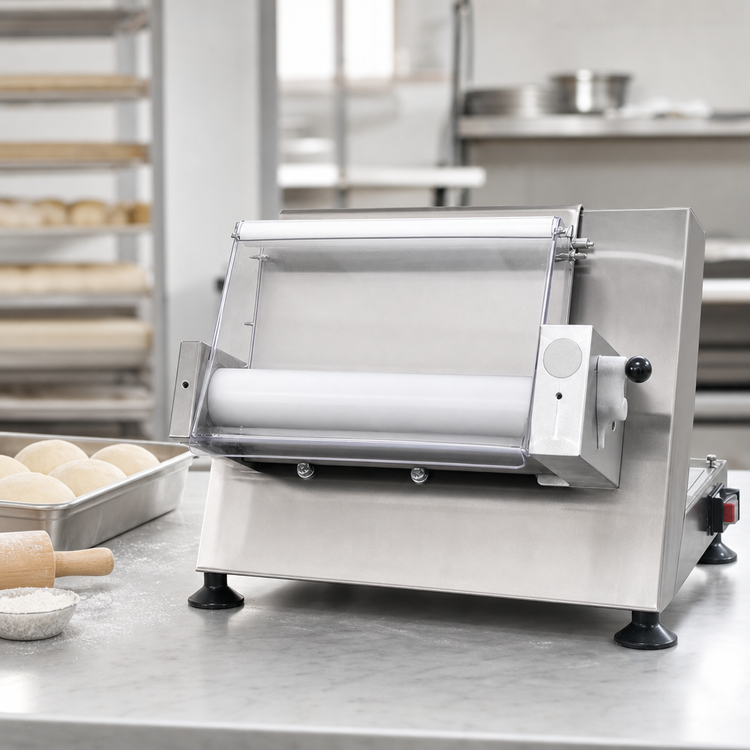 Product image #3 for Doyon Countertop Dough Sheeter, 12-Inch Sheets, 600 Pieces/Hour, Stainless Steel, 1/2 HP