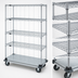 Thumbnail image #3 for Quantum Chrome-Plated Mobile Enclosure Cart with 5 Shelves, 36 x 24 x 81 Inches