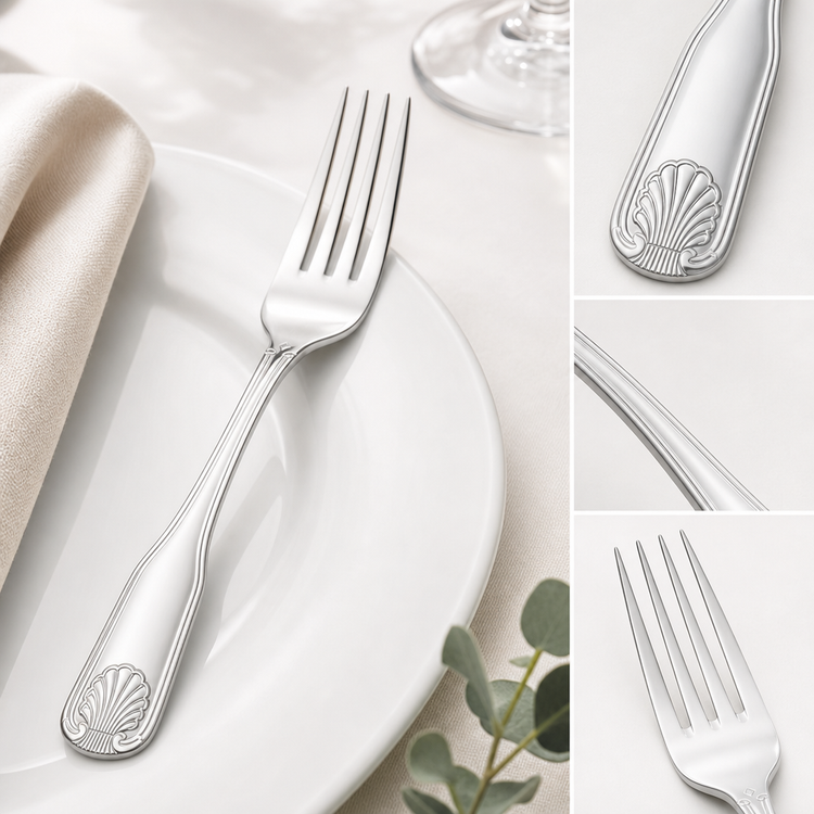 Product image #4 for Winco Toulouse 7-5/8-Inch Dinner Fork, 18/0 Stainless Steel, Extra Heavyweight, Mirror Finish