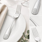 Thumbnail image #4 for Winco Toulouse 0006-05 7-5/8-Inch 18/0 Stainless Steel Extra Heavyweight Dinner Fork, Mirror Finish Case of 25