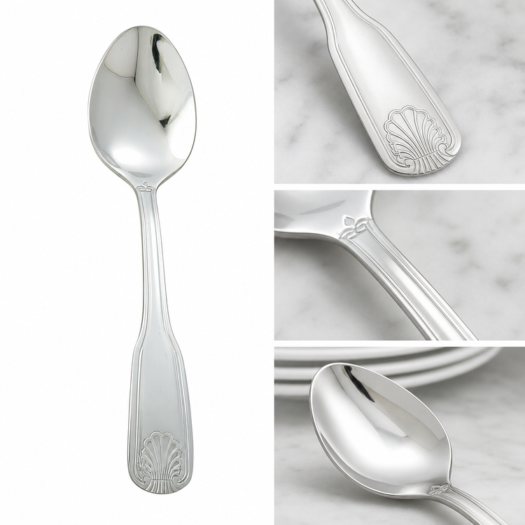 Product image #4 for Winco Toulouse 8-1/4 Inch Tablespoon, 18/0 Stainless Steel, Extra Heavyweight, Mirror Finish